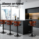 Artiss 4x Bar Stools Gas Lift Faux Leather