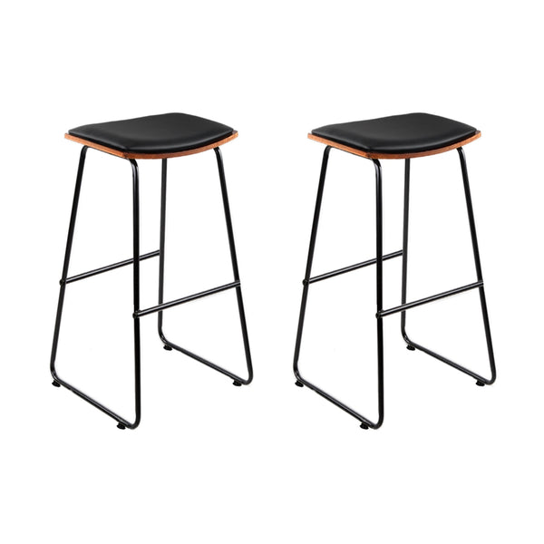 Artiss Bar Stools Kitchen Counter Stools Metal Chairs x2