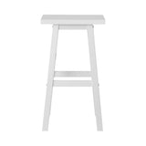 Artiss Bar Stools Kitchen Counter Stools Wooden Chairs White x2