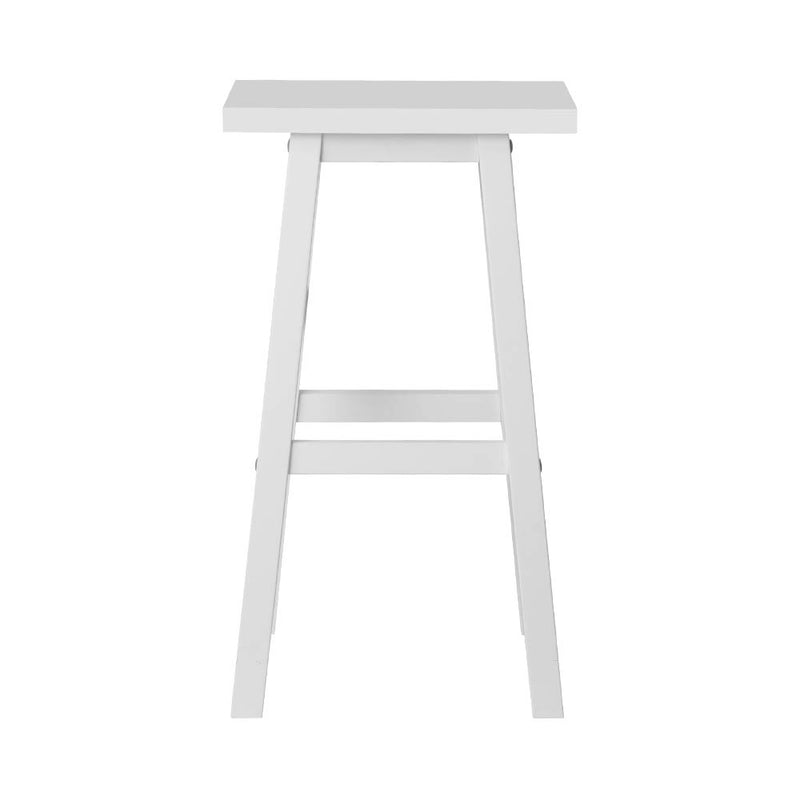 Artiss Bar Stools Kitchen Counter Stools Wooden Chairs White x2