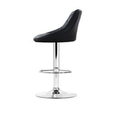 Artiss 4x Bar Stools Leather Padded Gas Lift Black