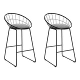 Artiss 2x Bar Stools Padded Seat Metal