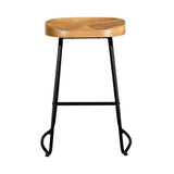 66cm Premium Vintage-Style Elm Wood Barstools (Set of 4)