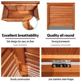 Gardeon Outdoor Storage Bench Box 210L Wooden Patio Furniture Garden Chair Seat