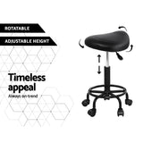 Artiss Salon Stool Saddle Swivel Chair