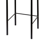 Sarantino Cedric Bar Stool W/ High-density Foam Upholstered In PU Leather Sturdy Iron Frame In Black And Beige